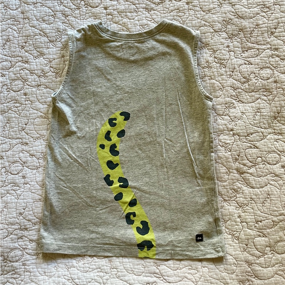 Tea Collection Two-Sided Gray Leopard Tank Top - Tail on Reverse - Picture 3 of 4